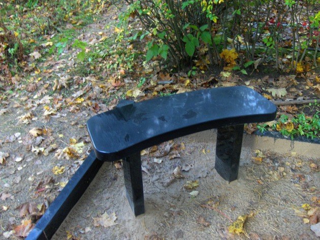 Stone benches and tables