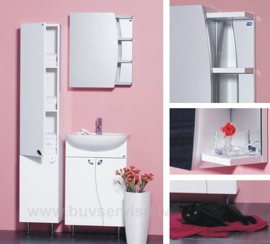 Furniture for bathrooms Raguvos Baldai (Lithuania) - product line Elza