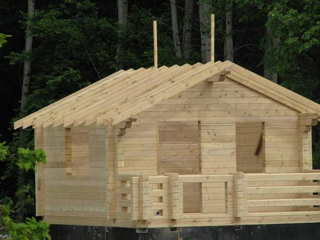 Wooden framework houses