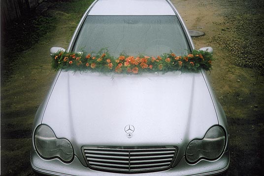 Floristic presentation of cars, decoration