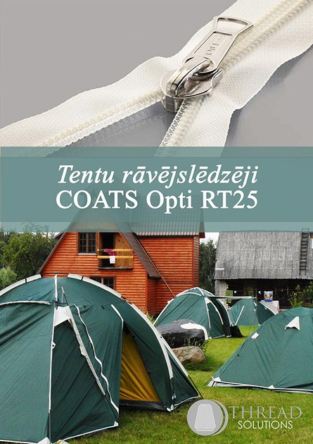 Zippers for awnings and tents