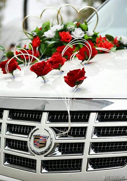 Floristic presentation of cars, decoration