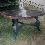 Stone benches and tables