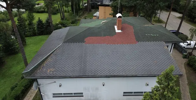 Bitumen shingle roof repair