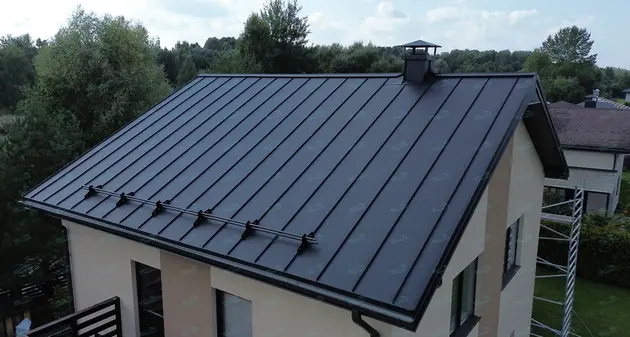 Rolled profile roof installation