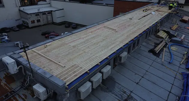 Rolled profile roof installation