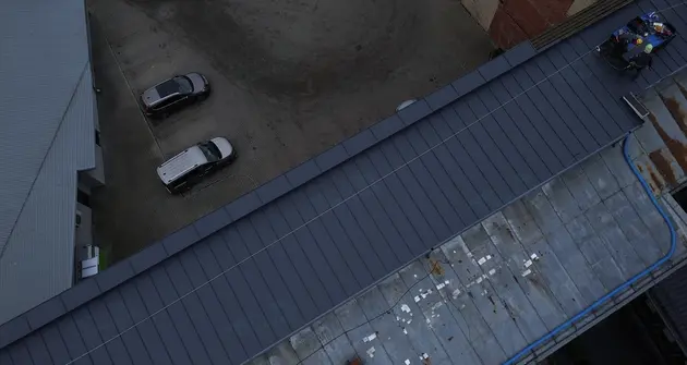Rolled profile roof installation
