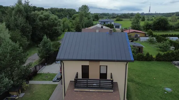 Rolled profile roof installation