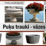 Granīta puķu podi – kastes