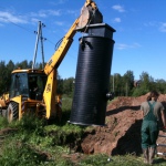 Construction of interior and exterior sewerage and water-supply systems