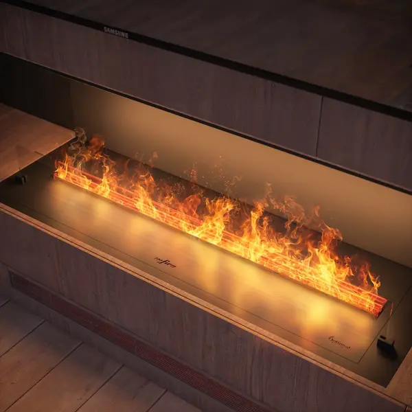 Electric steam fireplaces