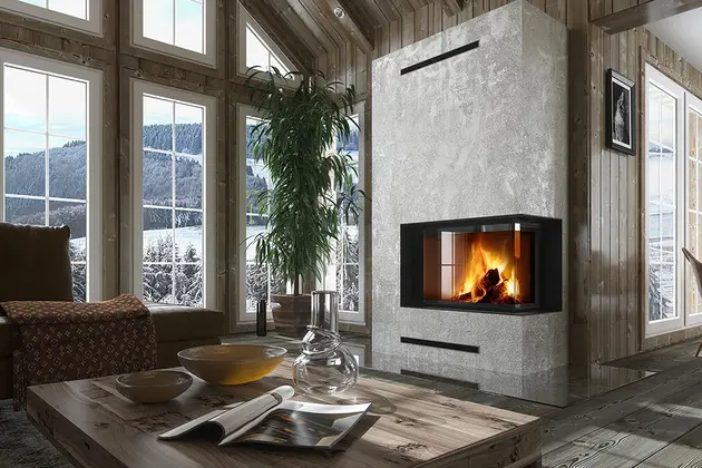 Corner fireplace inserts