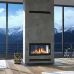 See-through fireplace inserts
