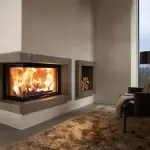 Corner fireplace inserts