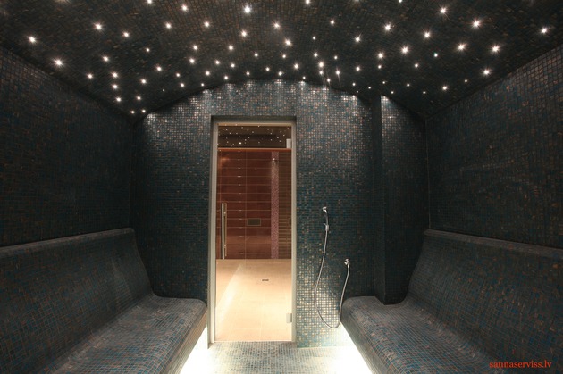 Zvaigžņotā debess, gaismas projektors pirtij