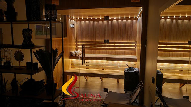 Stikla siena pirtī, Tylo pirts krāsns, pirts spilveni, pirts aksesuāri, pirts siena no stikla, saunas durvis, pirts gaismas griestos