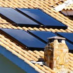Flache Sonnenkollektoren