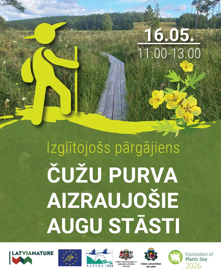 Aicina piedalīties izzinošajā pārgājienā “Čužu purva aizraujošie augu stāsti”
