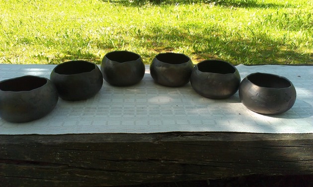 Ceramic clay cups without parts